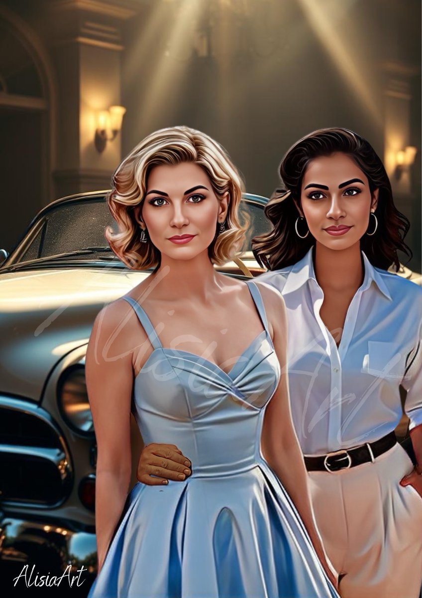 Frances and Yaz from my story "Glamour and Shadows" 💙💙🥰🌈 hope you like it 🥰 #thasmin