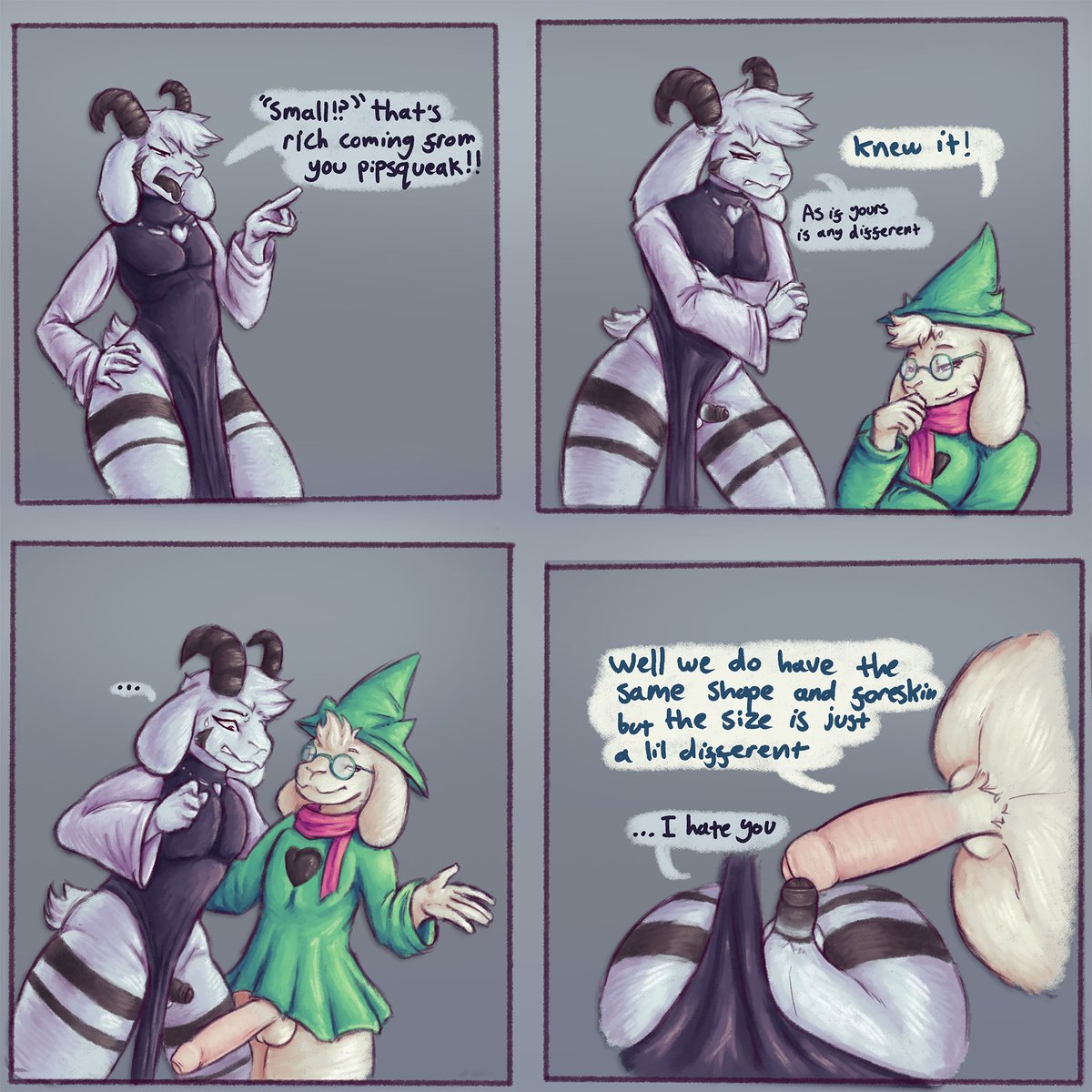 Owww vamos señor mariconcito, no tienes que enojarte porque un nene tenga la pija más grande y gorda~

Deberías de enojarte por tu estúpida apuesta, el que la tenga más larga domina, no? ~