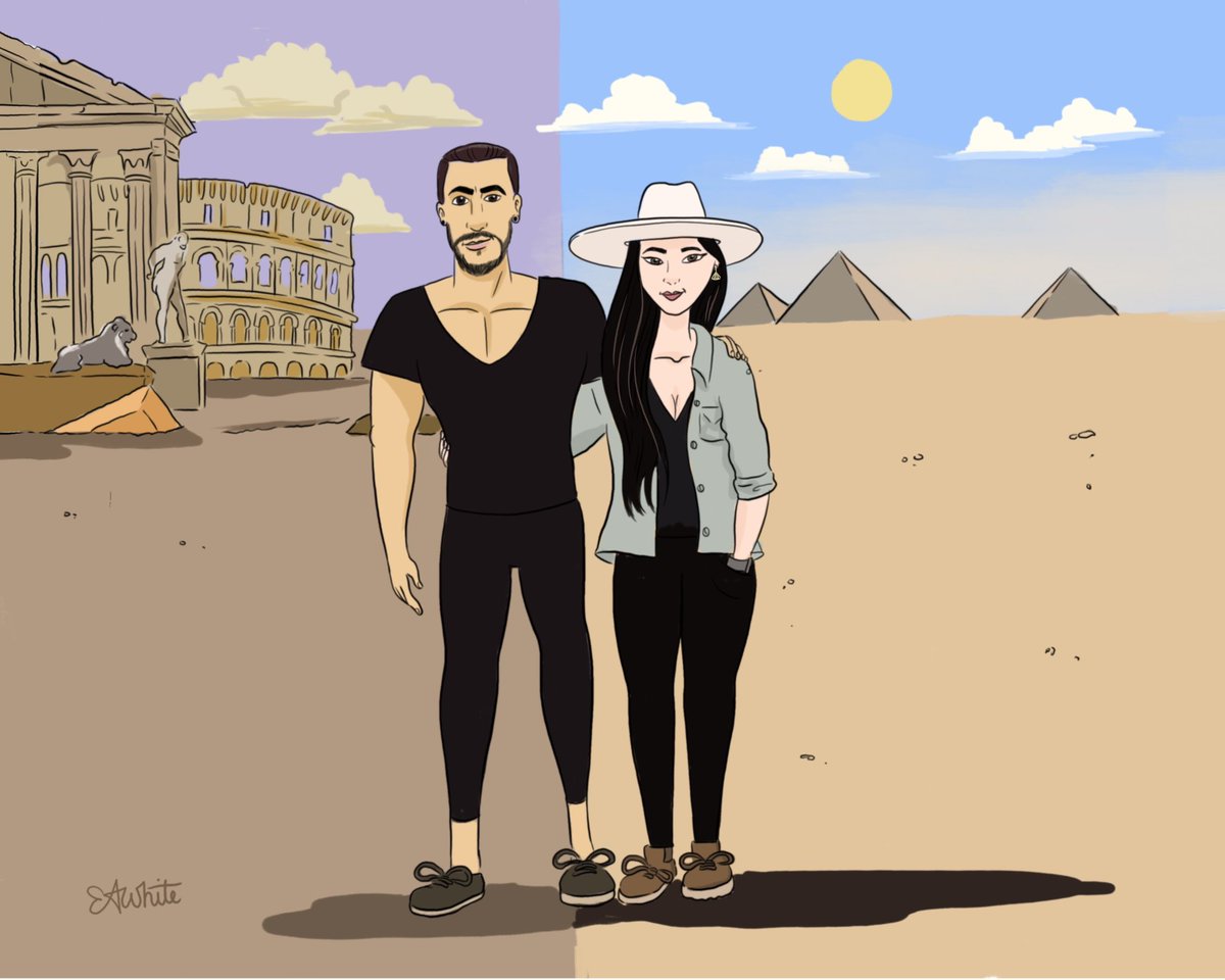 elianubis's tweet photo. @MauiOficial (Ancient Rome) @elianubis (Ancient Egypt) two passions for two ancient civilizations brought together in one amazing illustration by @EddieWhiteJr https://t.co/nf5Ne7J7U4
