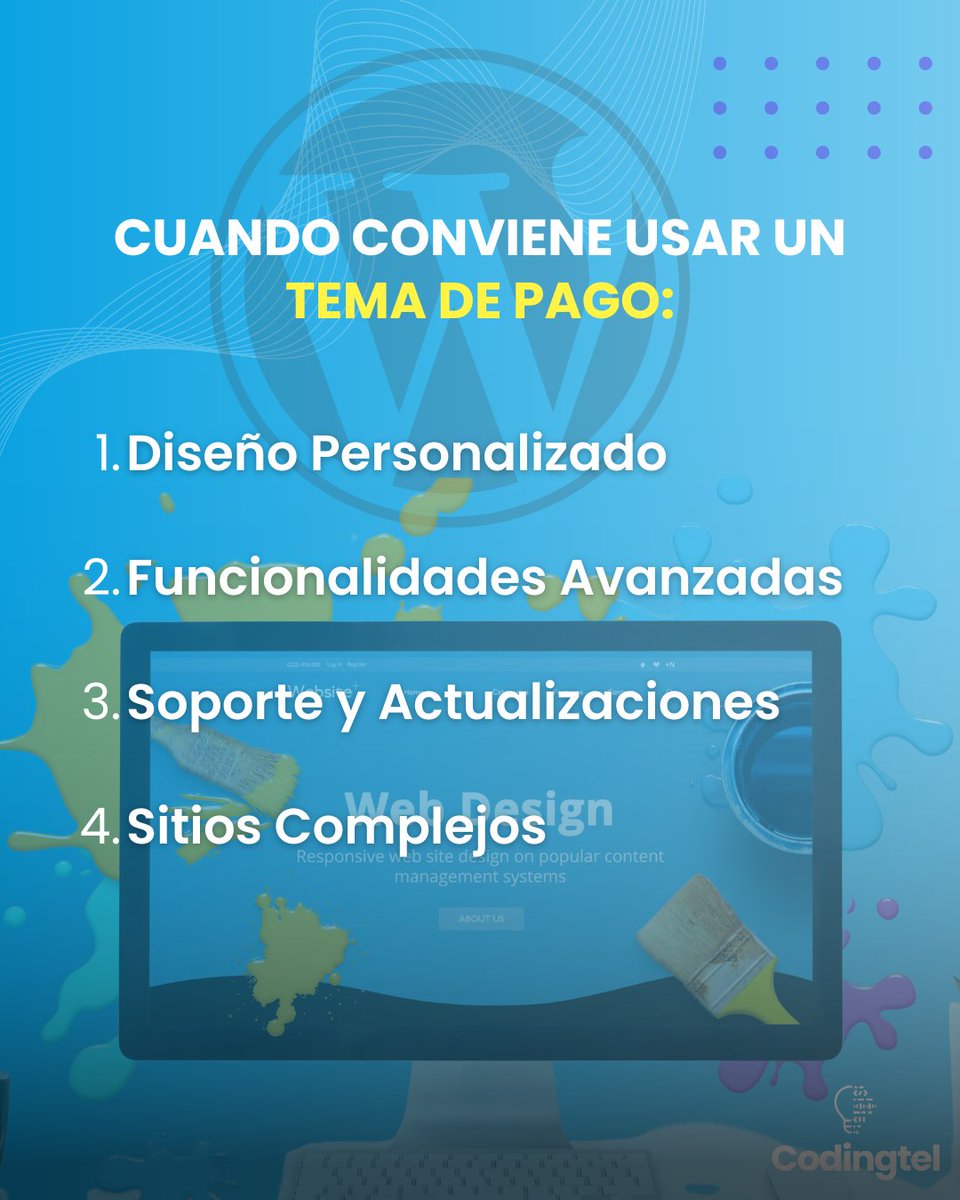 codingtel's tweet image. ¿Temas gratuitos o de pago en WordPress?Analiza cuándo conviene invertir en un tema premium: diseño exclusivo, funciones avanzadas y soporte técnico.O si los temas gratuitos pueden ser suficientes para sitios web sencillos y presupuestos ajustados
#WordPress #WebDesign #Codingtel
