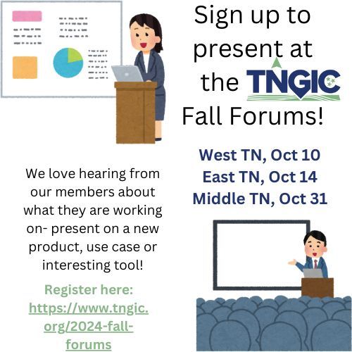 Feel that cool breeze in the air-- it's almost time for the TNGIC Fall Forums! If you haven't already, register for the FREE Fall Forums and consider presenting your work at your regional forum. buff.ly/46WVDgk
