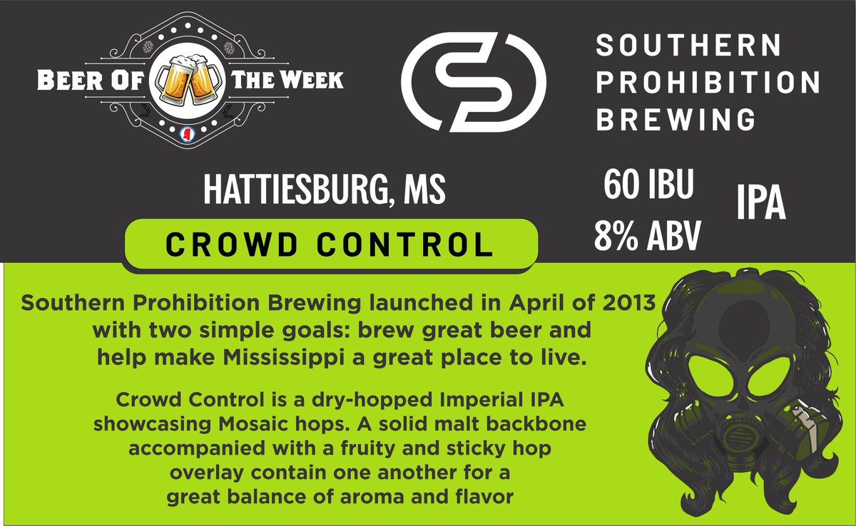Get ready to handle the chaos with our locally brewed Beer Of The Week: Crowd Control! 🍻🙌🏼 #LocalBrews #WeekendVibes