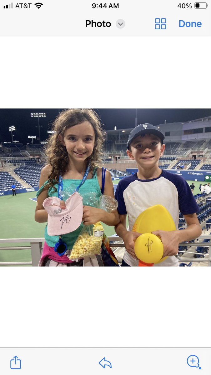 In Jan 2013, our daughter was born. A few hours later she watched Azarenka win the Australian Open from the hospital. Yesterday, Azarenka signed her visor (and her brothers duck!). Thank you, <a href="/vika7/">victoria azarenka</a> it really meant a lot to us! Congrats on the win! #USOpen2024