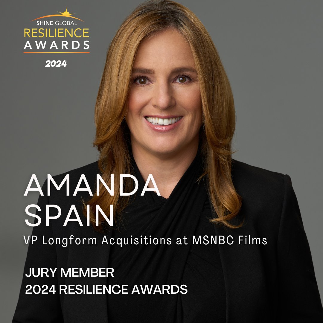 shineglobal's tweet photo. We're excited to announce the jury members for this years Resilience Awards. Amanda Spain of @MSNBC_Films, Scott Feinberg from @THR, Anita Raswant from @NantucketFilmF, and Eden Sapir from @CitizenPicMo. #ChildrensStories #FilmIndustry #AwardsSeason #MoreThanMovies https://t.co/A7xR50bt4E