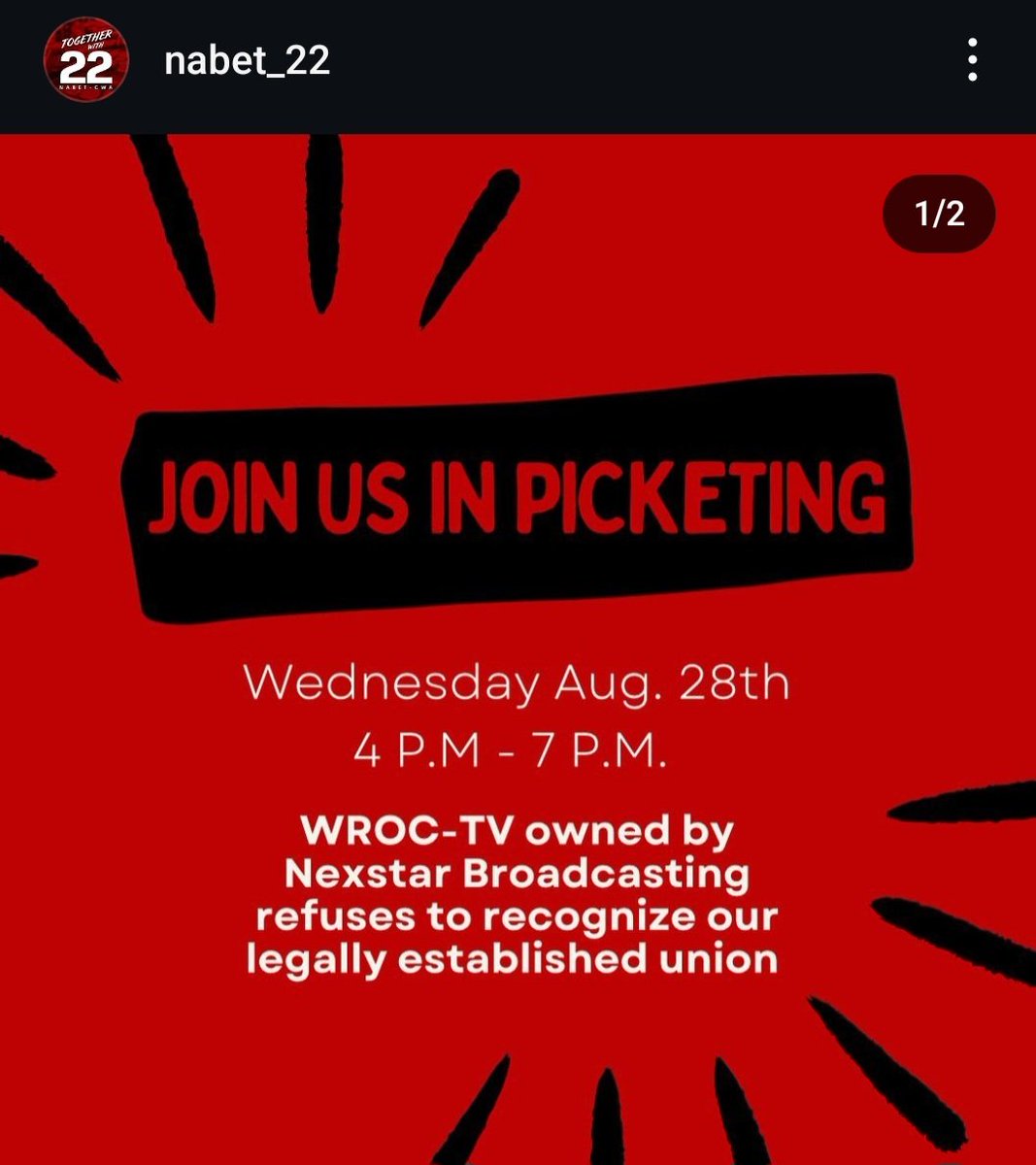 Our friends working at <a href="/News_8/">News 8 WROC</a> that are members of <a href="/NABETCWA/">NABET-CWA</a> Local 22 have been fighting just to have their union properly recognized as is legally required. We don't tolerate union busters in our town! Join Local 22 at their picket tomorrow.