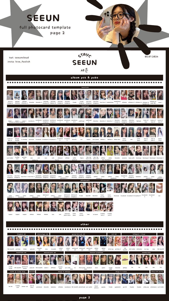 seeuncloud's tweet photo. hi hi !!! i have finally managed to update again !

https://t.co/O1dmvCtoqe

#stayc #스테이씨 #sumin #수민 #sieun #시은 #isa #아이사 #seeun #세은 #yoon #윤 #j #재이 poca pob wishlist 포카 포토카드 포카리스트 https://t.co/p3v3IJV60t