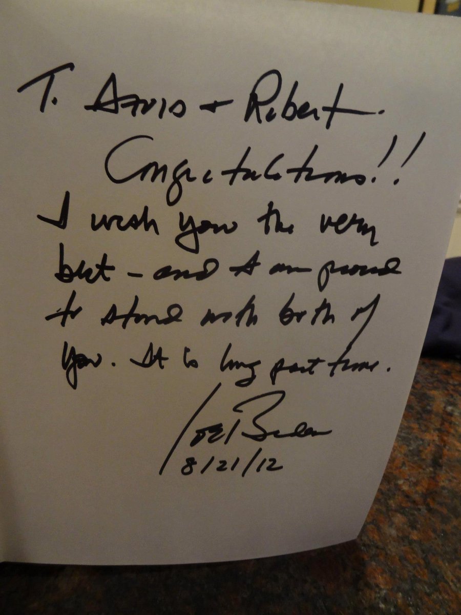 A great memory from 12 years ago when Robert and I received a surprise in the mail - a congratulatory note from then Vice President <a href="/JoeBiden/">Joe Biden</a> on our upcoming marriage. It matters who our leaders are. #vote #harriswalz2024 🇺🇸
