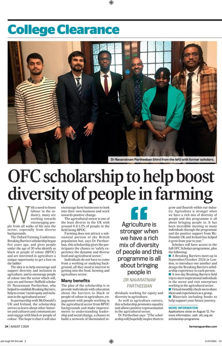 Navaratnam Partheeban๐๐๐ (@navaratnampart1) on Twitter photo Great to see <a href="/FarmersGuardian/">Farmers Guardian</a> champion and platform our landmark programme helping foster diversity, equity and inclusion in the agricultural and food sector. This programme keeps growing and innovating and breaking barriers. <a href="/oxfordfarming/">Oxford Farming Conference</a> <a href="/IVCJobs/">IVC Evidensia UK</a> <a href="/McDonaldsUKNews/">McDonald's UK News</a> <a href="/bveds2016/">British Veterinary Ethnicity & Diversity Society</a> Great to see <a href="/FarmersGuardian/">Farmers Guardian</a> champion and platform our landmark programme helping foster diversity, equity and inclusion in the agricultural and food sector. This programme keeps growing and innovating and breaking barriers. <a href="/oxfordfarming/">Oxford Farming Conference</a> <a href="/IVCJobs/">IVC Evidensia UK</a> <a href="/McDonaldsUKNews/">McDonald's UK News</a> <a href="/bveds2016/">British Veterinary Ethnicity & Diversity Society</a>