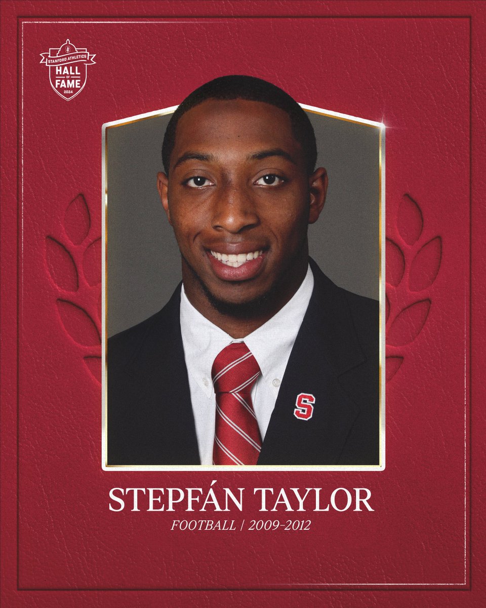The all-time leading rusher in Stanford history gets his place among the greats 🌲

Congratulations to Stepfán Taylor, Stanford Hall of Fame Class of 2024‼️

📝: tinyurl.com/3wkzu3w9

#GoStanford
