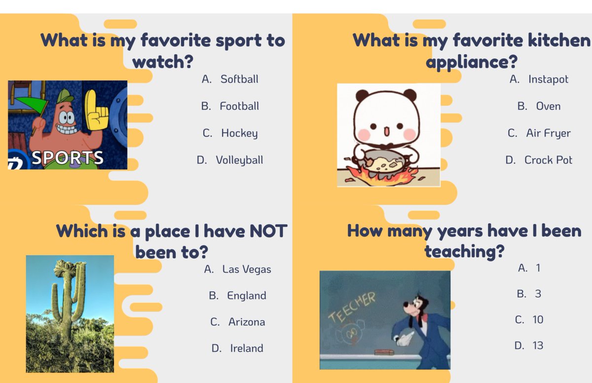MsYaple (@msyaple) on Twitter photo Today was so fun - the students 'took a quiz' on me to see what they think! Everyone was so competitive & we had such good laughs when they found out the random facts. Fun way to get to know the students better & build rapport <a href="/BaysideMSVBCPS/">Bayside MS-VBCPS</a> Today was so fun - the students 'took a quiz' on me to see what they think! Everyone was so competitive & we had such good laughs when they found out the random facts. Fun way to get to know the students better & build rapport <a href="/BaysideMSVBCPS/">Bayside MS-VBCPS</a>