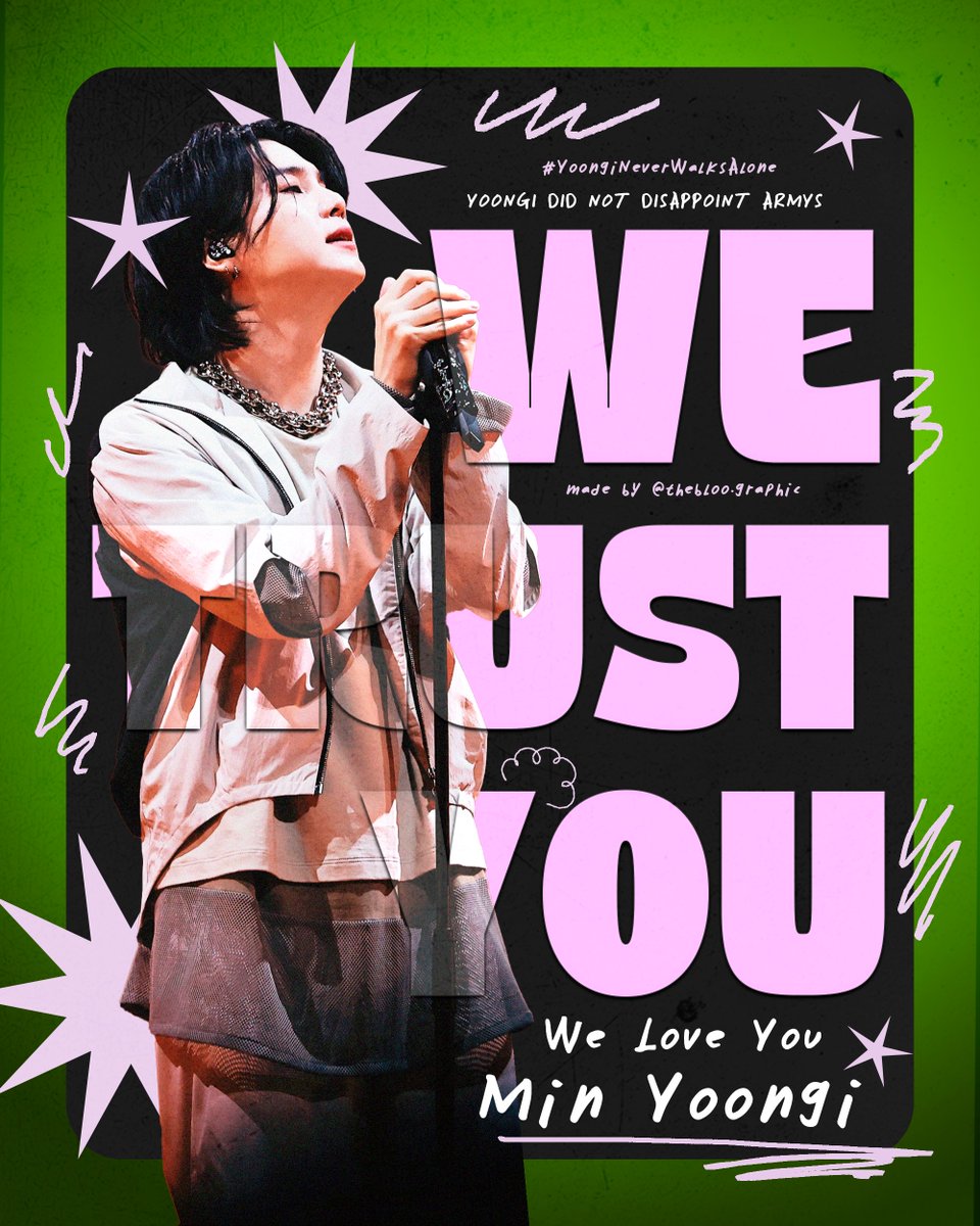 Bloo_graphic's tweet image. We will stay with you for the rest of our lives 

YOONGI DID NOT DISAPPOINT ARMYS
WE TRUST YOU YOONGI 
WE LOVE YOU SUGA 

#WeAreTogetherBulletProof #YoongiNeverWalksAlone