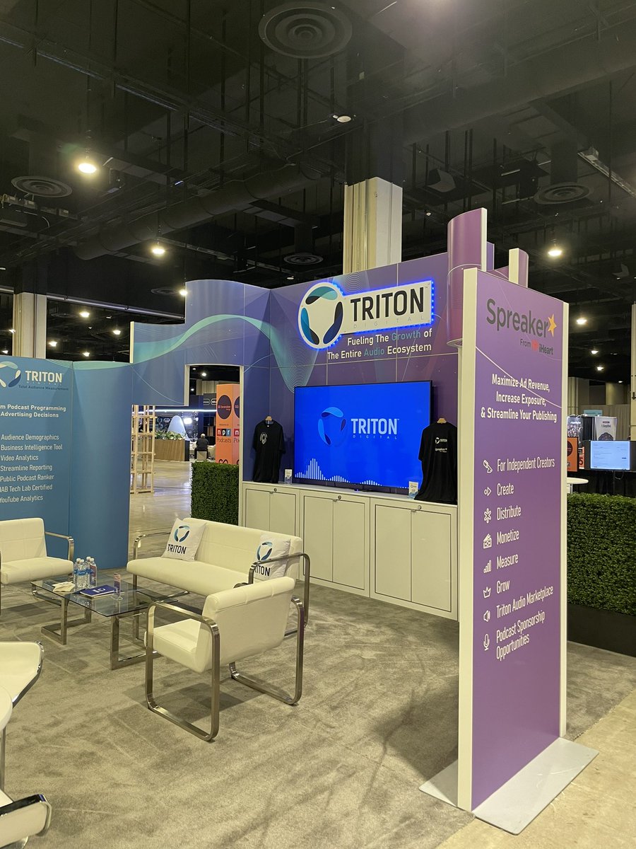 Triton Digital (@tritondigital) on Twitter photo Our booth at <a href="/PodcastMovement/">Podcast Movement</a> 🤩
The place to be for meetings, networking, and learning about the podcasting industry.
Thanks to everyone who stopped by, we loved connecting with you all!
#PodcastMovement2024 Our booth at <a href="/PodcastMovement/">Podcast Movement</a> 🤩
The place to be for meetings, networking, and learning about the podcasting industry.
Thanks to everyone who stopped by, we loved connecting with you all!
#PodcastMovement2024