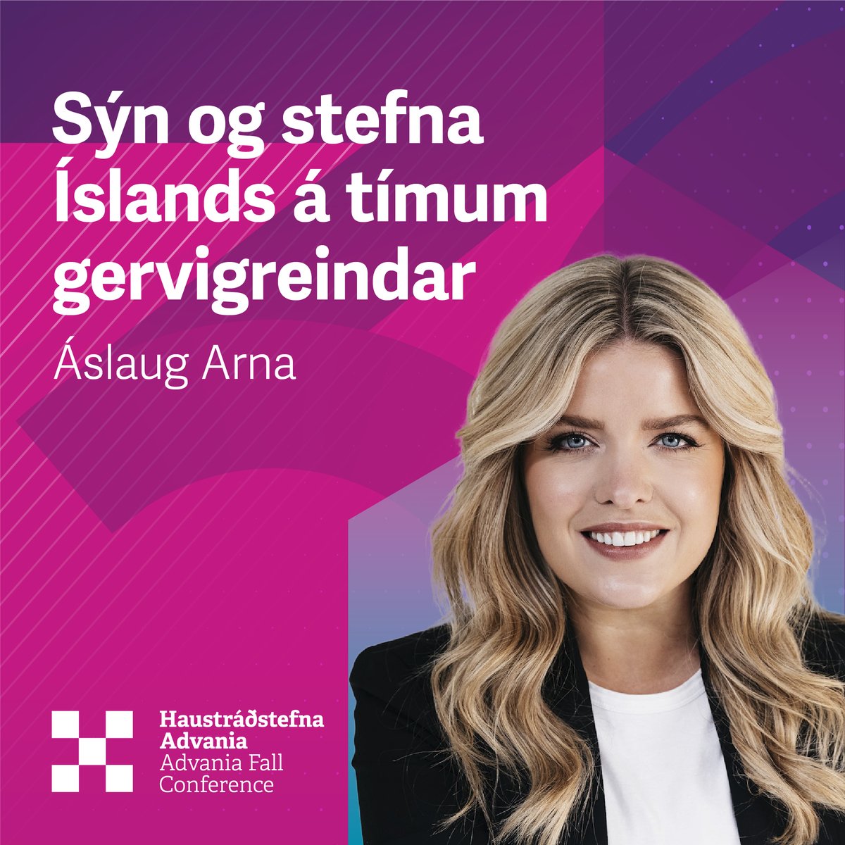Áslaug Arna Sigurbjörnsdóttir nýtir gervigreind í háskóla, iðnaðar- og nýsköpunarráðuneytinu 🤖 Áslaug mun deila framtíðarsýn Íslands í málefnum gervigreindar á Haustráðstefnu Advania. Ekki missa af 👉 bit.ly/4dFsuc7

#AI #techconference #Haustradstefna