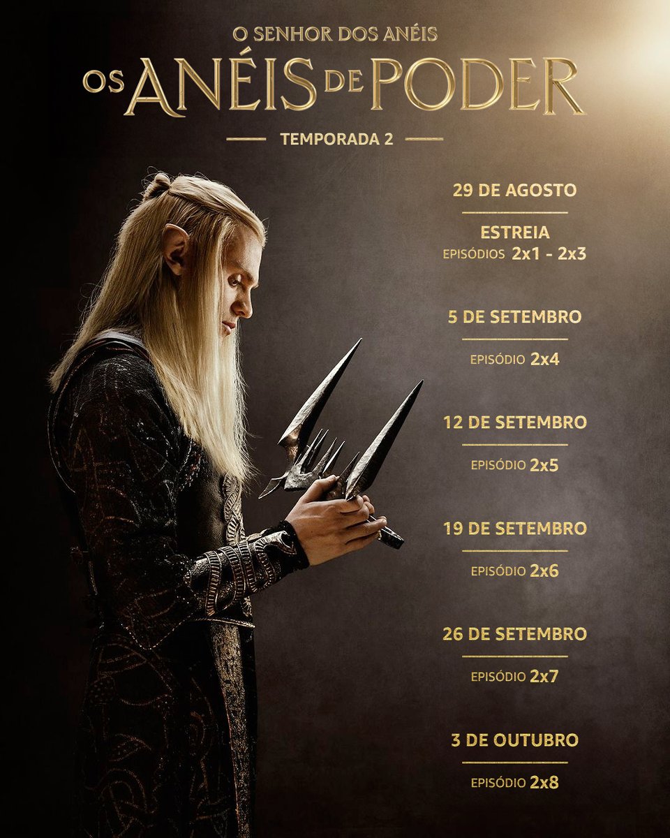 PrimeVideoBR's tweet image. A partir do dia 29/8, o seu retorno para a Terra-média está garantido! #OsAnéisdePoder