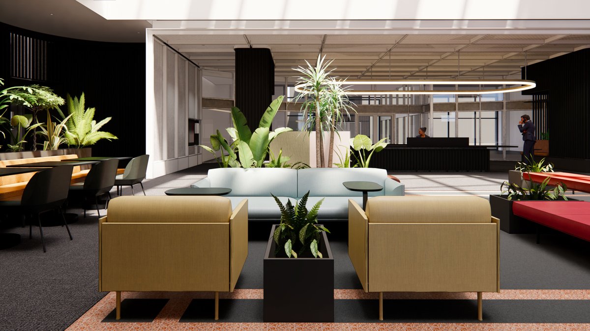 What’s NEXT at 901 King St W? Our latest renderings reveal a first look at the furniture selections that will activate and energize the new lobby space. 
Learn more:
crownrealtypartners.com/properties/901…