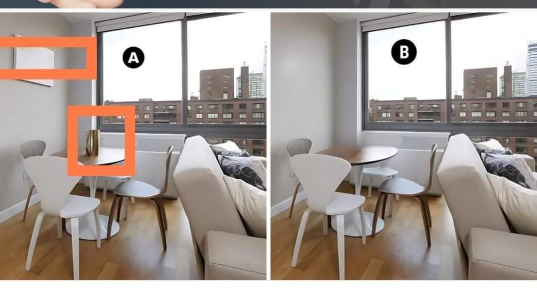 Sneeha_'s tweet image. 1. Jug Missing. 2. Left Side Background  building cropped. 3. Wall white board missing. 

#EspecialRentals  #DecodeToWin

@especialrental 
@Prachii10 
@NYerradla 
@misty_basu