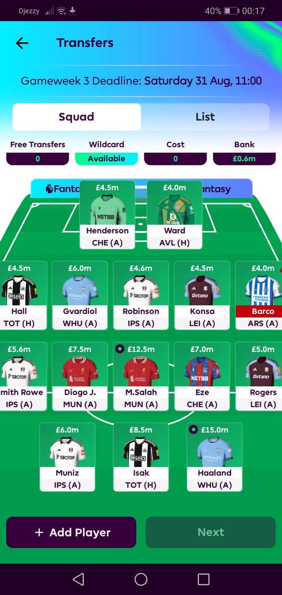 Is it good enough or wild card 
#FPL