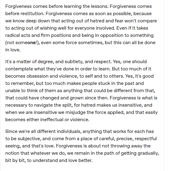 On forgiveness