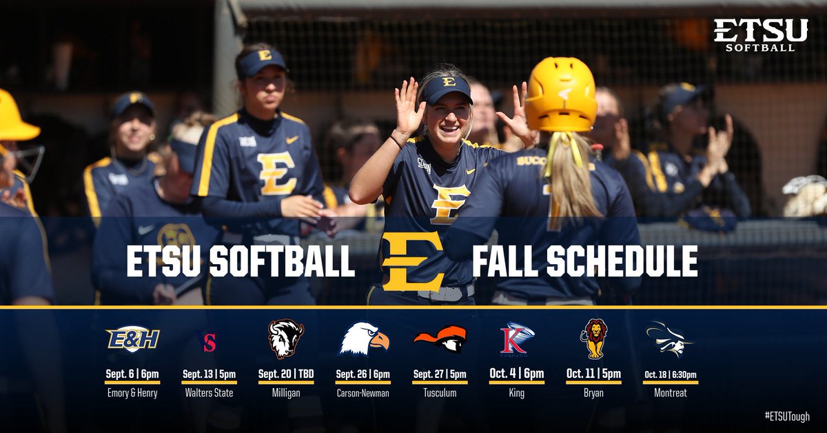 𝙏𝘼𝙆𝙀 𝘼 👀 

ETSU Softball has announced the Fall 2024 game schedule! ALL games will be played at home, at Betty Basler Field. 🏠 🥎