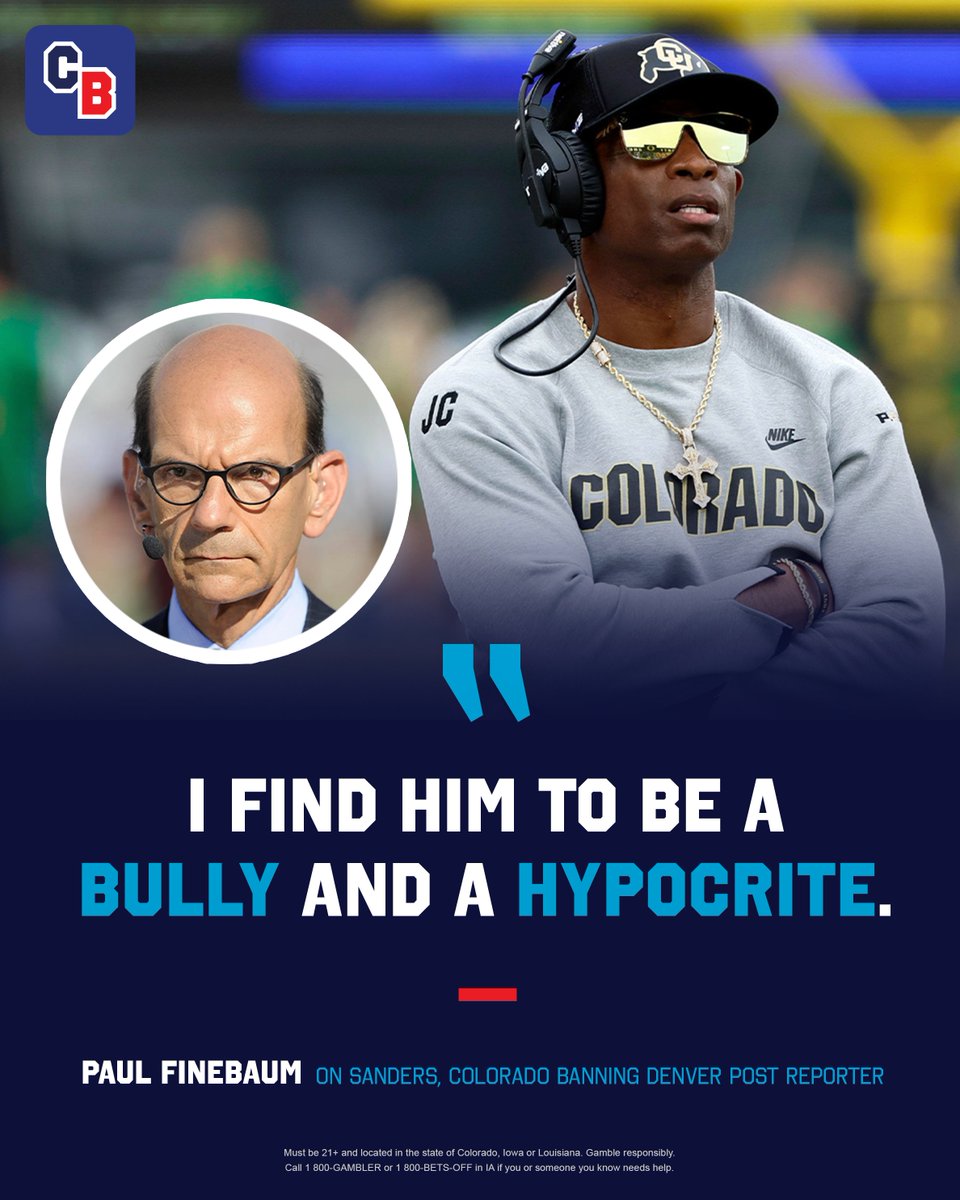 ESPN’s Paul Finebaum did not hold back after Colorado announced that Deion Sanders will no longer take questions from Denver Post columnist Sean Keeler 😳