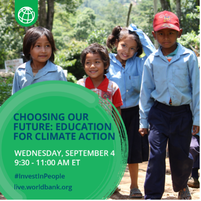 How can education systems empower &amp; equip young people for climate mitigation and adaptation?

Join our director of ed &amp; policy @GaurabBasuMDMPH for a <a href="/WorldBank/">World Bank</a> event on how we can harness education for climate action and adapt schools for climate change 
ow.ly/t8Lx50T7UWC