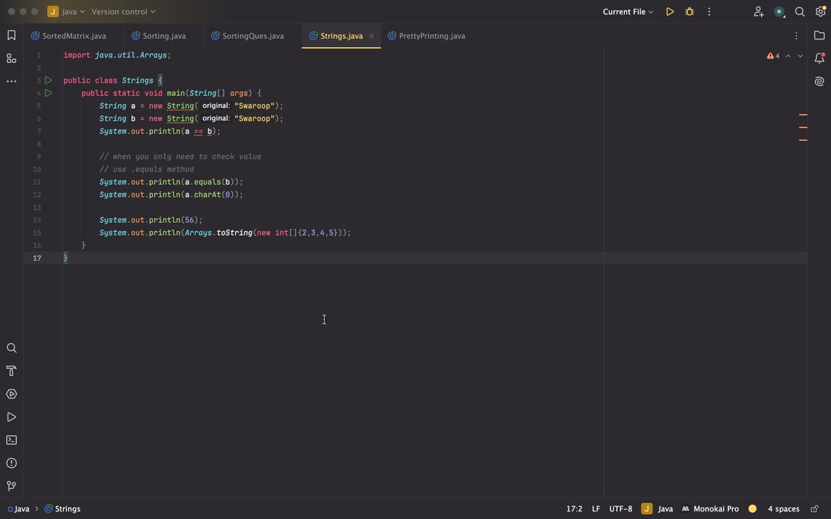 SwaroopMane22's tweet photo. Day 19 of learning Java

Today I learned about Strings and StringBuilder in Java https://t.co/BvTSoXfU3V