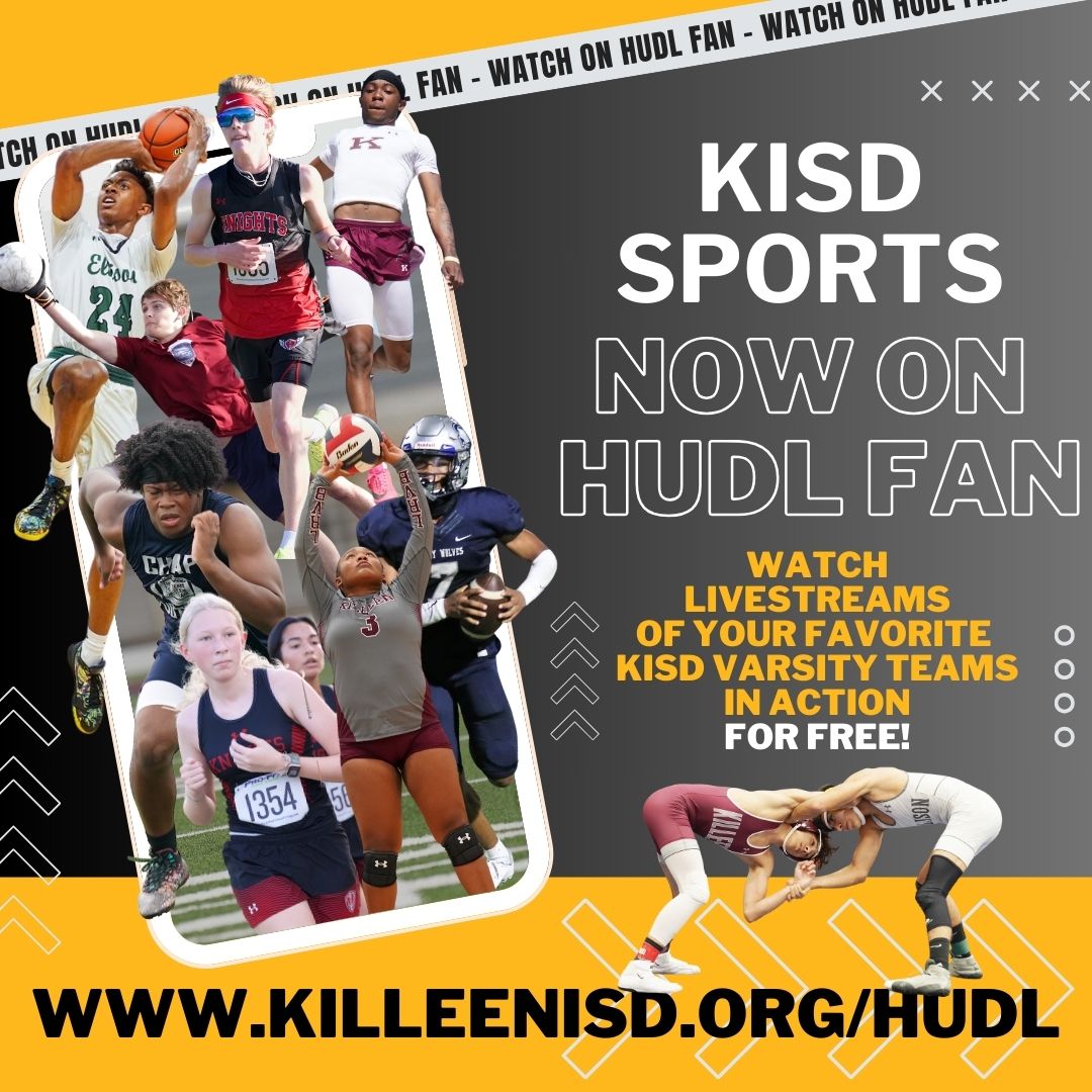 📣Killeen ISD is set widen its athletics reach by offering fans of multiple sports another way to watch their favorite varsity teams and players in action during the season through Hudl Fan. #WeAreKISD
More➡️tinyurl.com/cuus8ams