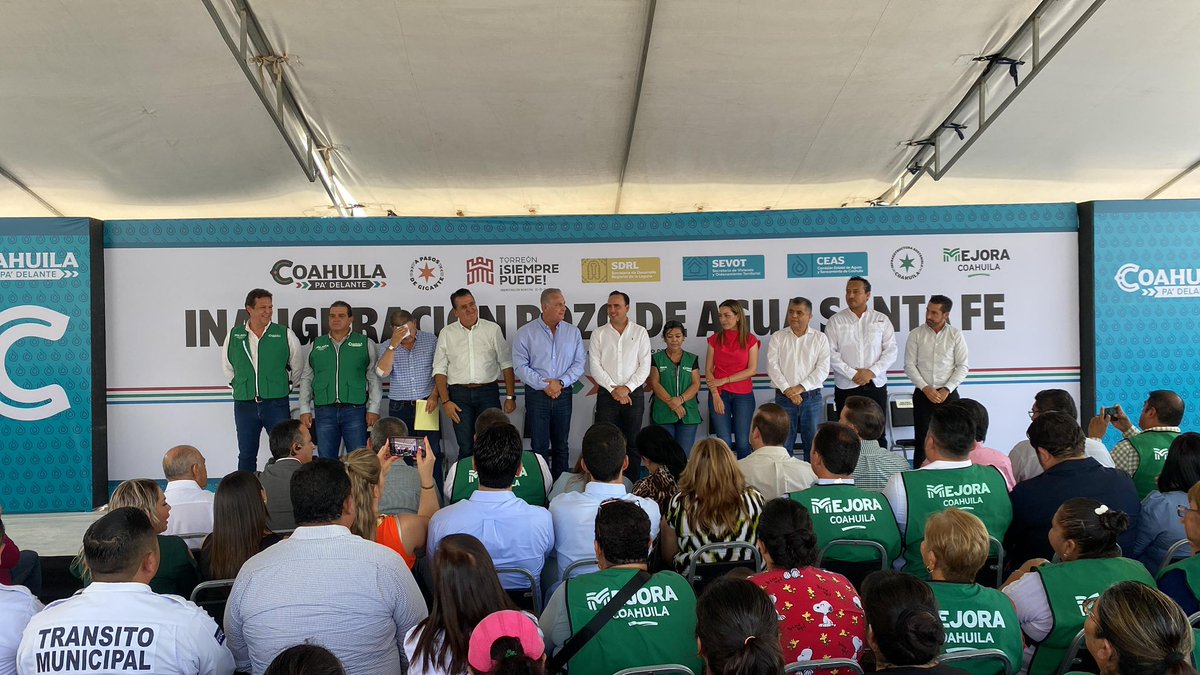 manolojim's tweet photo. En #Torreón en la inauguración del pozo de agua Santa Fe. #CoahuilaPaDelante #APasosDeGigante #MejoraCoahuila https://t.co/Ac3D95IlO1