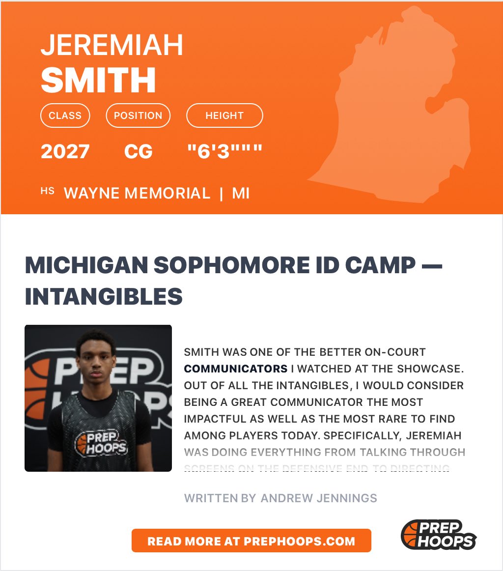 Thanks you <a href="/CoachJennings0/">Andrew Jennings</a> and <a href="/PrepHoopsMI/">Prep Hoops Michigan</a> <a href="/PrepHoops/">Prep Hoops 🏀</a> for the evaluation