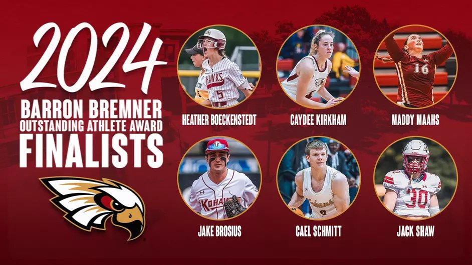 Coe Athletics (@coeathletics) on Twitter photo 2024 Barron Bremner Outstanding Athlete Award Finalists Announced.
<a href="/CoeBaseball/">Coe Baseball</a> <a href="/KohawksFootball/">Coe College Football</a> <a href="/CoeSoftball/">Coe College Softball</a> <a href="/CoeCollegeHoops/">Coe College Men’s Basketball</a> <a href="/CoeCollegeWBB/">Coe College Women's Basketball</a> <a href="/KohawkVball/">Kohawk Volleyball</a>
📰bit.ly/46ZJNCd
#KohawkNation 2024 Barron Bremner Outstanding Athlete Award Finalists Announced.
<a href="/CoeBaseball/">Coe Baseball</a> <a href="/KohawksFootball/">Coe College Football</a> <a href="/CoeSoftball/">Coe College Softball</a> <a href="/CoeCollegeHoops/">Coe College Men’s Basketball</a> <a href="/CoeCollegeWBB/">Coe College Women's Basketball</a> <a href="/KohawkVball/">Kohawk Volleyball</a>
📰bit.ly/46ZJNCd
#KohawkNation