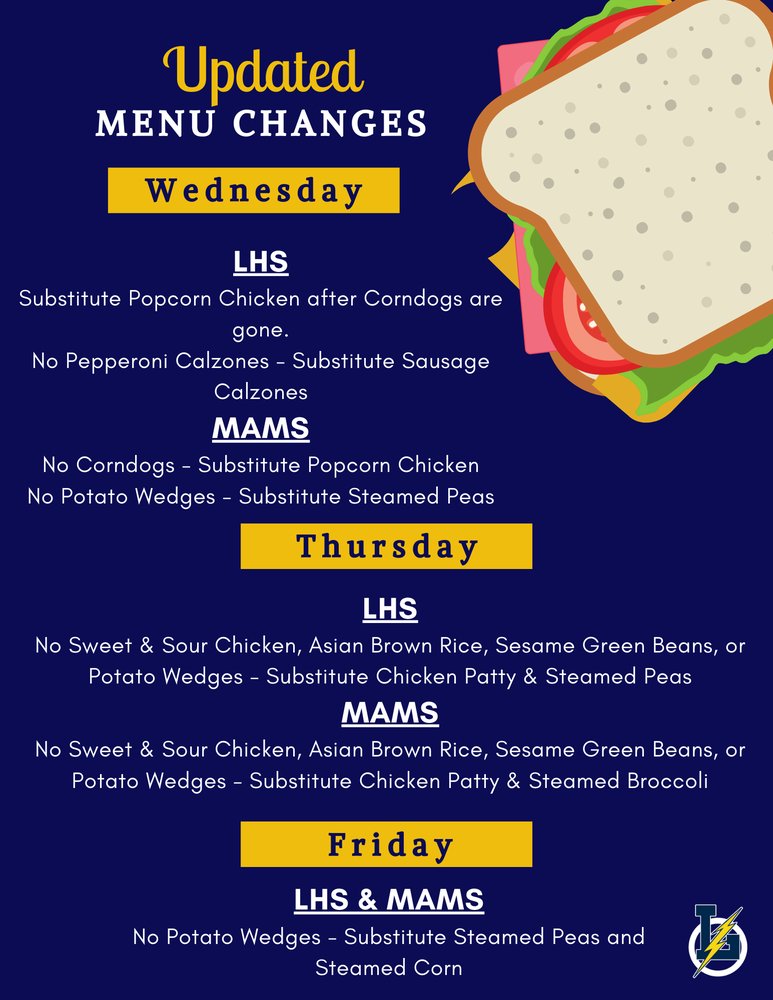 LHS &amp; MAMS: Updated Menu Changes for 08/28 - 08/30 lasd.k12.pa.us/article/173347…