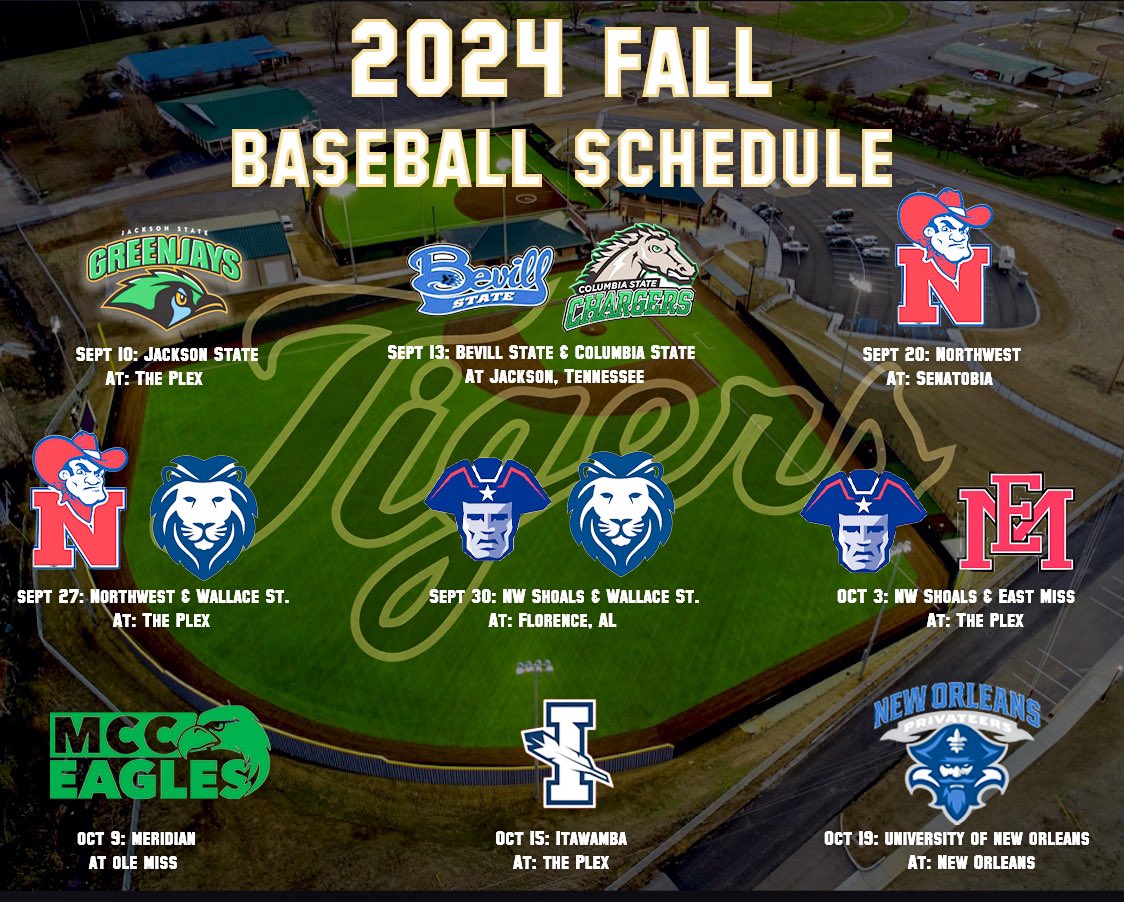 NEMCCBASEBALL's tweet photo. 🐯⚾️ Fall Schedule https://t.co/k4NXKn5hE2