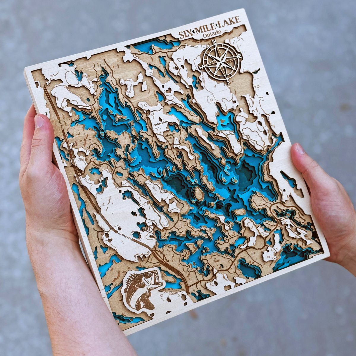 GebraCrafters's tweet photo. Celebrate the beauty of Six Mile Lake, Ontario, with this stunning 3D wooden map art! 🌊 Perfect for lake lovers and decor enthusiasts. #SixMileLake #Ontario #LakeDecor #MapArt #OutdoorLife https://t.co/2qnpWJPqTH