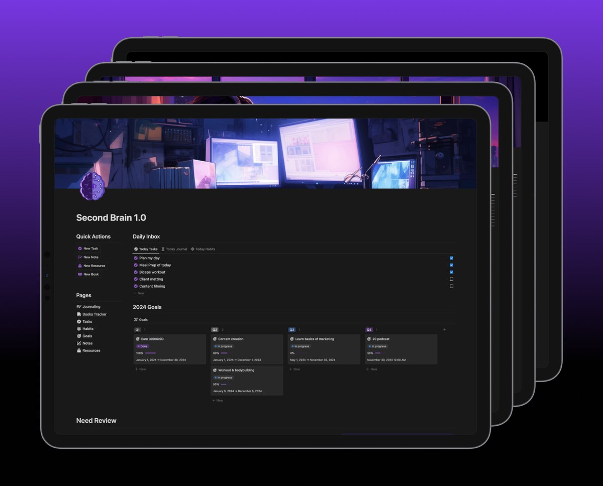 osama_latrache's tweet image. New to Notion world?

Don't worry i built Over 12+ useful Notion templates to help you organize your life

Like this post, Retweet, and Comment "Free" and You'll receive the Bundle 🎁

Must follow me so I can send it