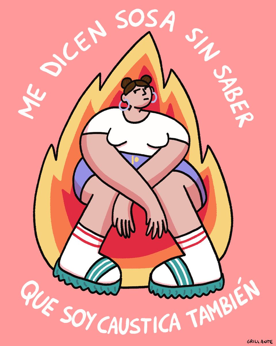 soygrillante's tweet photo. Le pedí permiso a @malacarasev para dibujar esta frase suya y esto ha salido 🔥 https://t.co/Xe2Oe9Ehe0