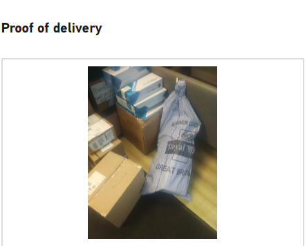 Hey <a href="/RoyalMail/">Royal Mail</a>, great that my package has been "delivered" but I'd prefer it was to my address and not behind someone's sofa