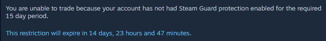 eklxndCS2's tweet photo. I've regained full access to my account which now has a 15 day tradeban. Looking back in my emails I can see that my authenticator got transfered on the 20th of August which is 7 days ago, meaning that the one who took it did not get a 15 day trade ban when taking my account? https://t.co/sux1ulIVL3