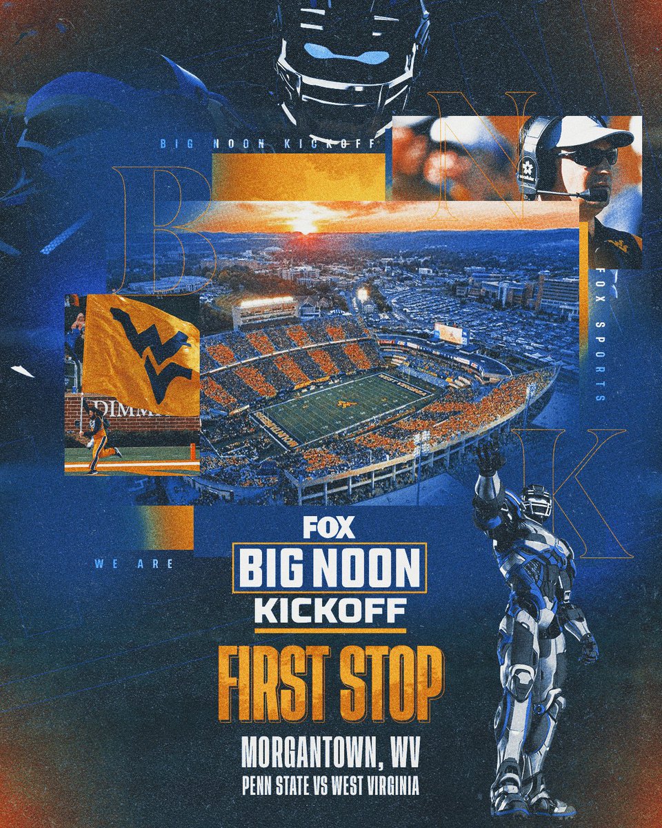 Big Noon Kickoff (@bnkonfox) on Twitter photo Morgantown, we heard you like to party 🤔 Thought we'd come see for ourselves...
<a href="/WVUfootball/">West Virginia Football</a> fans, LET'S GET IT! 🔥🎉 Morgantown, we heard you like to party 🤔 Thought we'd come see for ourselves...
<a href="/WVUfootball/">West Virginia Football</a> fans, LET'S GET IT! 🔥🎉