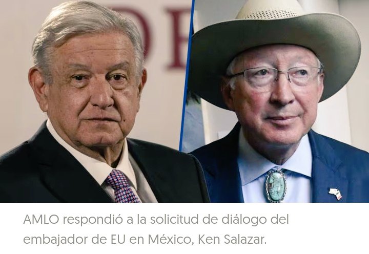 Jime2002_'s tweet photo. Ken Salazar: Estoy dispuesto a dialogar respetuosamente acerca de la reforma al Poder Judicial.

AMLO: Nada tenemos qué dialogar, esto es asunto de los mexicanos. 

Pum! 💥 https://t.co/lYb8SYjI6v