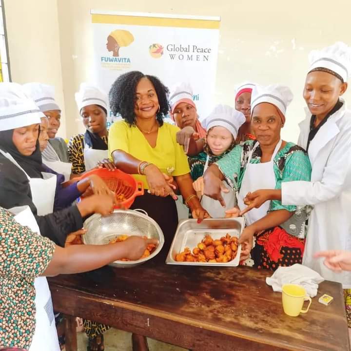 fuwavita's tweet photo. Economic empowerment skills training to women with Disabilities in the Rufiji District.We thank @GlobalPeace #GlobalPeaceWomenInternational for supporting this program https://t.co/qRFxM0XBZh