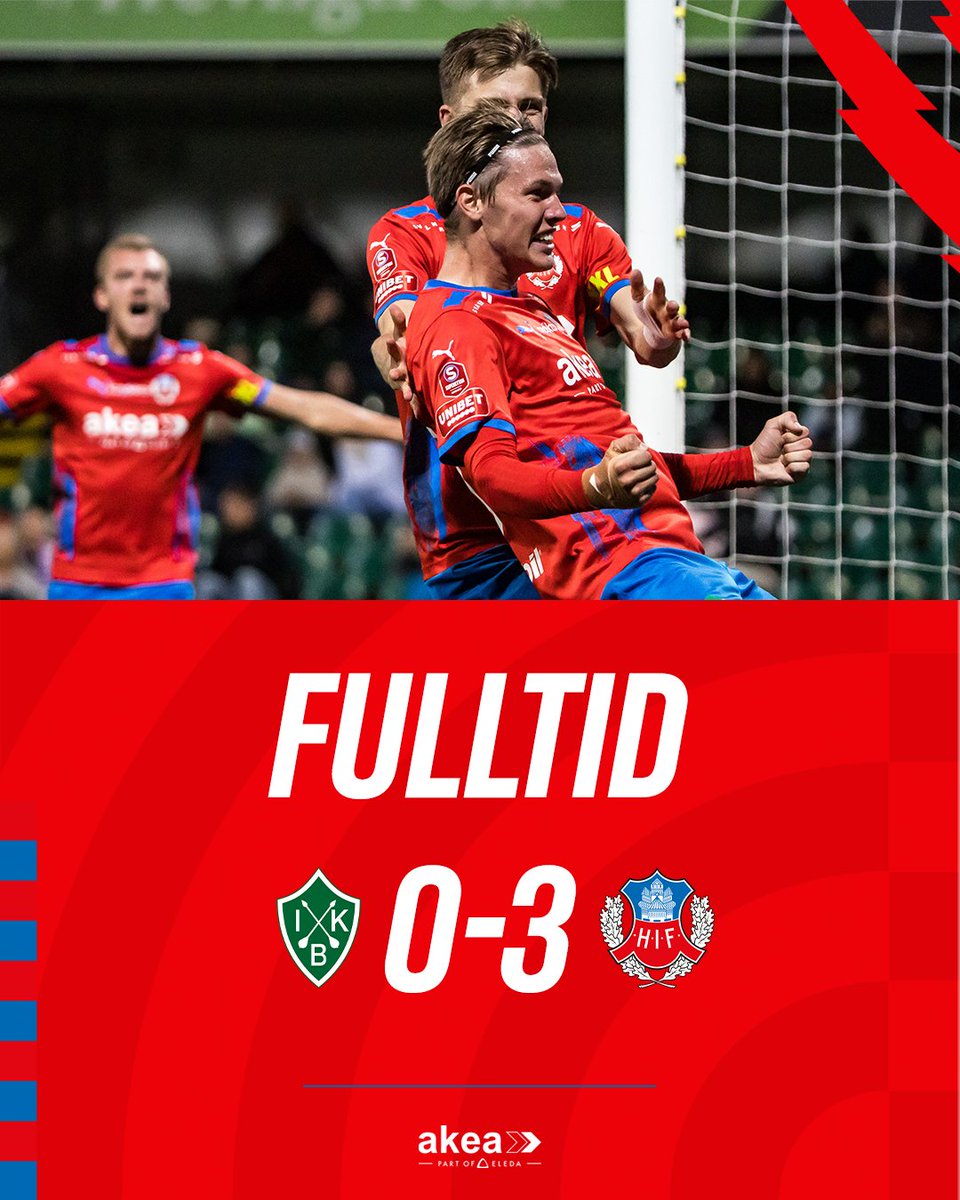 HelsingborgsIF's tweet photo. 𝐕𝐈𝐋𝐊𝐄𝐓 𝐋𝐀𝐆 🔥

Taylor Silverholt gör hattrick och vi tar tre poäng med oss hem på bussen till Helsingborg. Tack för stödet i Borlänge, på söndag kör vi på Olympia igen! https://t.co/XBwKox0kVq