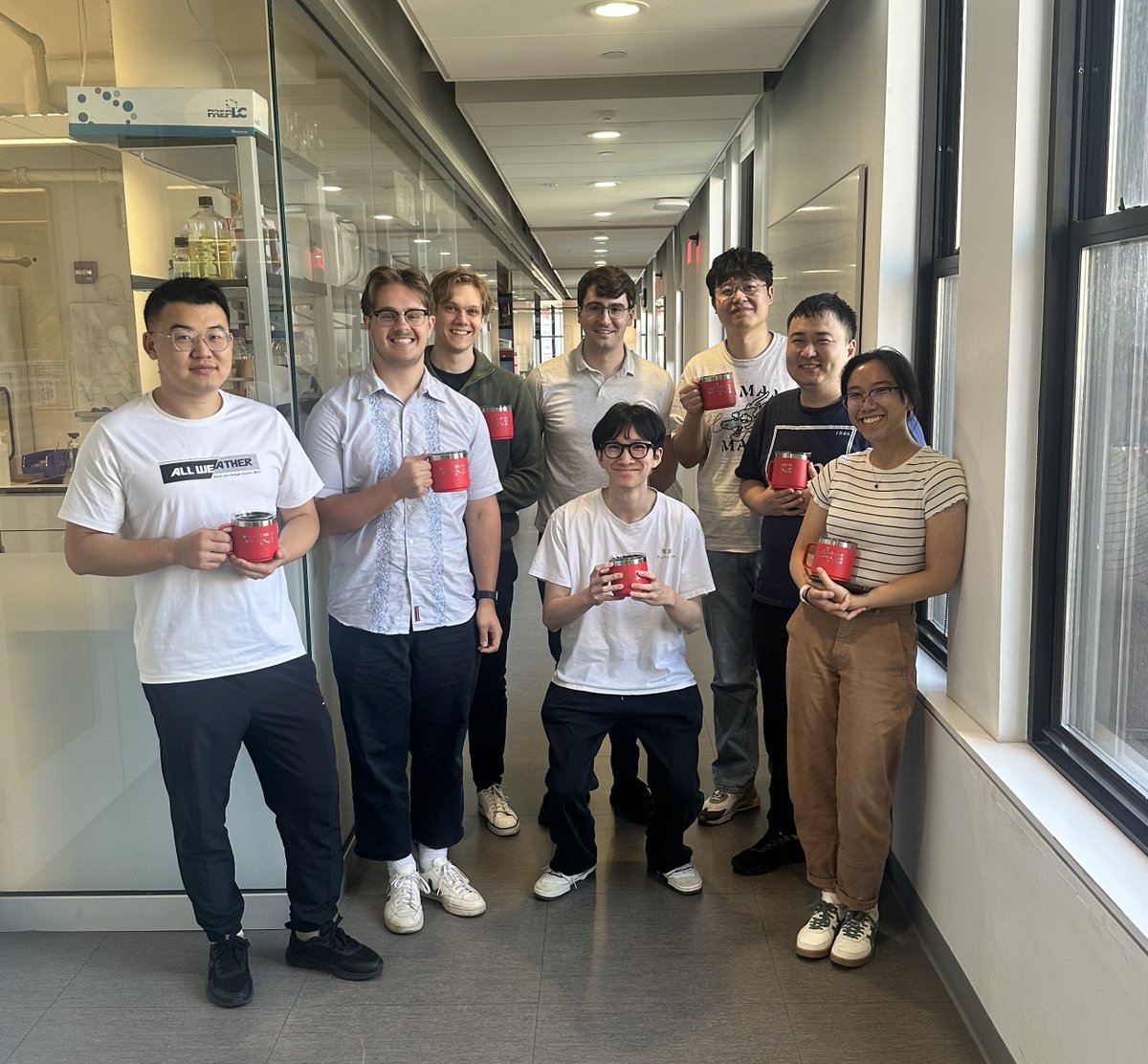 Cheers to the first year! We celebrated the #Tomaniklab 1st anniversary with custom matching Yeti mugs!