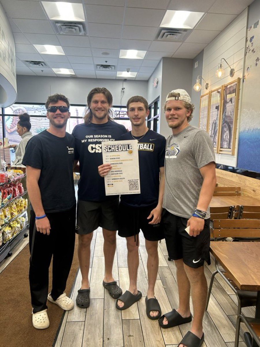 celebrating St. Paul day passing out posters around the community ! 🐻 <a href="/CSPBearsFB/">CSP Golden Bears Football</a>