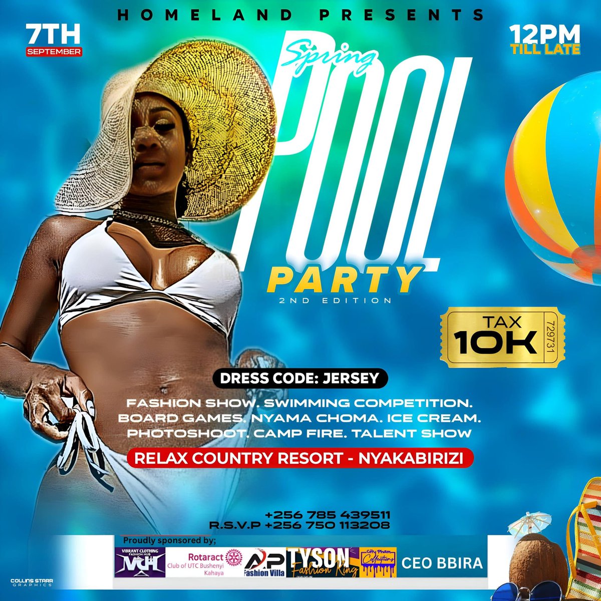 influencergt1's tweet photo. Homeland presents to you the #Springpoolparty 2nd edition @RelaxResortLtd, Nyakabilizi.. Bushenyi. Be there this 7th of September for the finest fun activities👌💯💯 https://t.co/WKUhNJfa1C