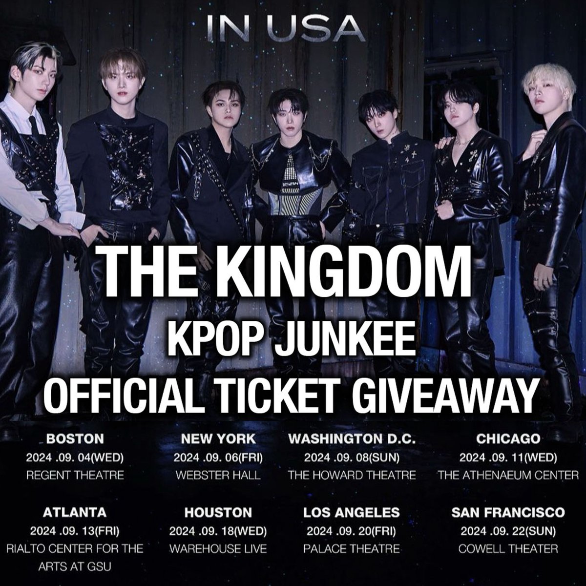 📢I'm teaming up with <a href="/TheKingDom_GF/">The KingDom</a> and <a href="/dreammaker_usa/">DREAMMAKER USA</a> to give away free tickets to every city!

- Retweet this post
- Tag a friend
- Comment your bias and which US City you'd attend

1st Place Wins 2 P2 Tickets
2nd Place Wins 2 P4 Tickets

#TheKingDom #UNVEIL_in_USA