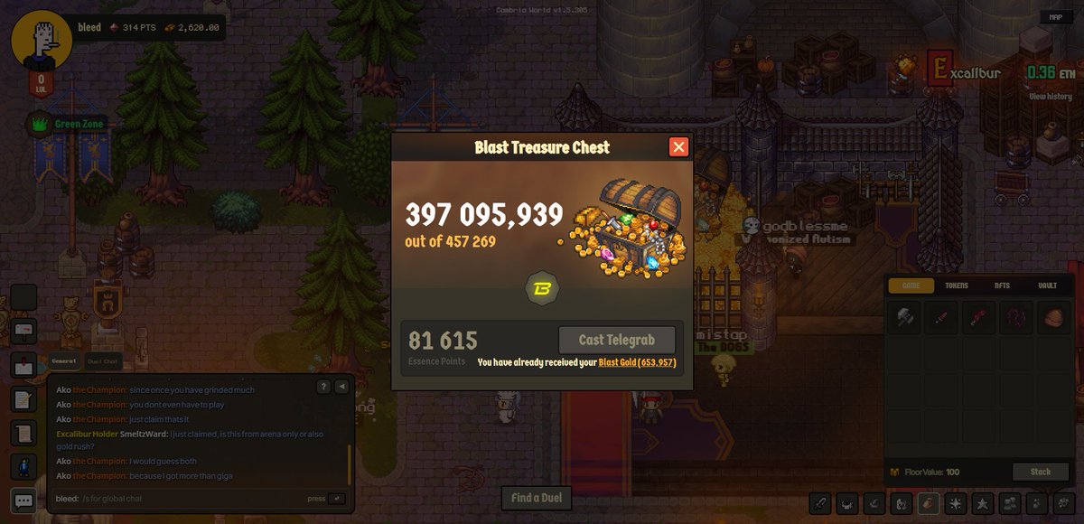 <a href="/playdegenarena/">Duel Arena</a> 🔥The second <a href="/blast/">Blast</a> $gold claim in <a href="/playcambria/">Cambria</a> <a href="/playdegenarena/">Duel Arena</a> 

👉I got 653 gold | 2620 in total #Blast #gold

♥️I love this project and devs♥️