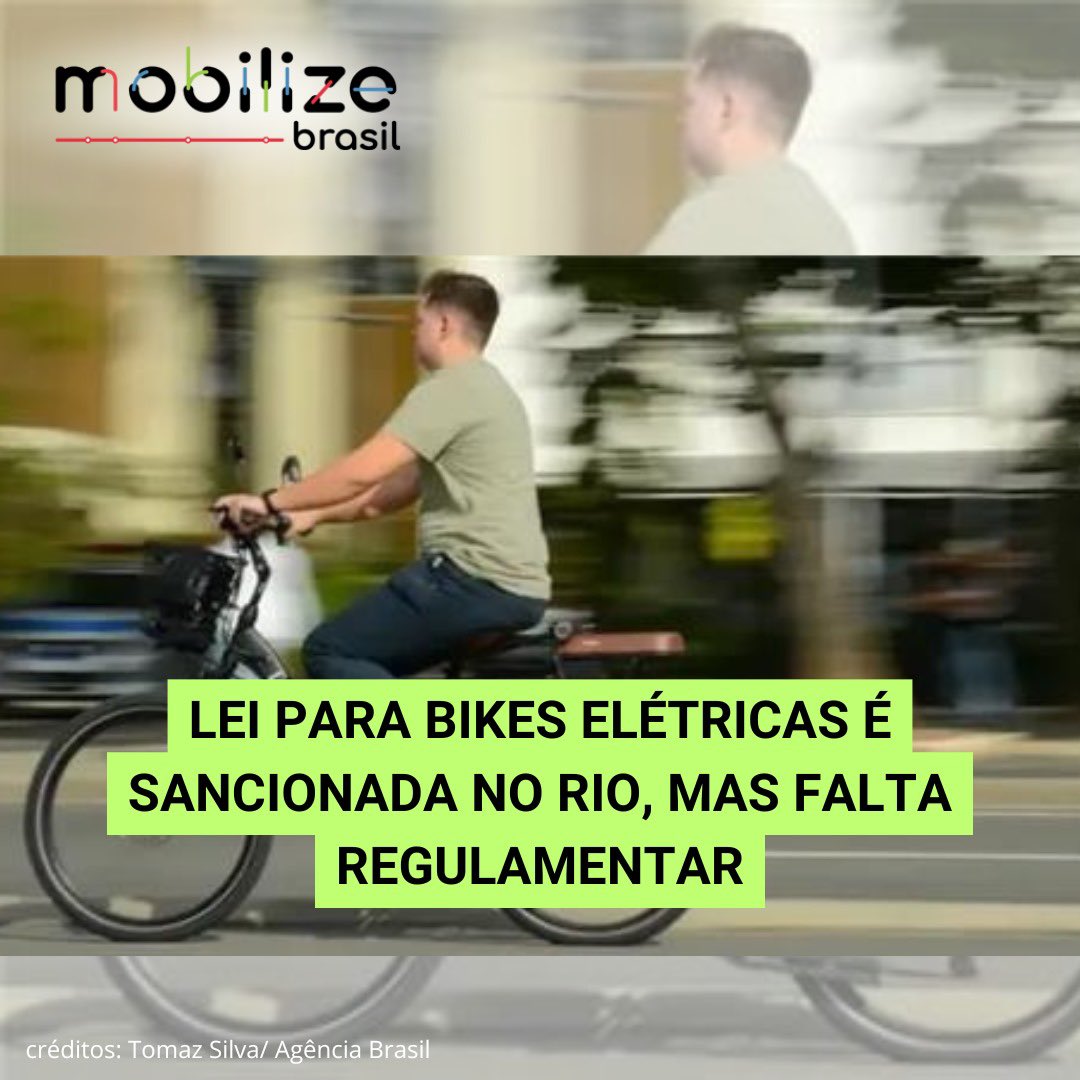 Lei para bikes elétricas é sancionada no Rio, mas falta regulamentar.

Texto permite bicicletas de pedal assistido, mas proíbe motonetas, ciclomotores, motocicletas e triciclos nas ciclovias.

Saiba mais em matéria completa no Portal Mobilize:mobilize.org.br/noticias/14130…

#transitorj
