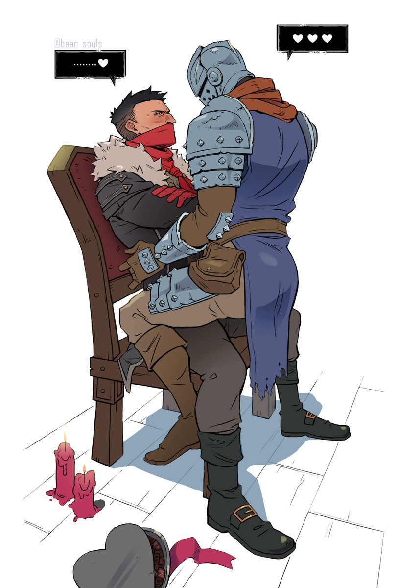 Reynauld and Dismas (Dismas be so lucky to have the knight fucker permit)