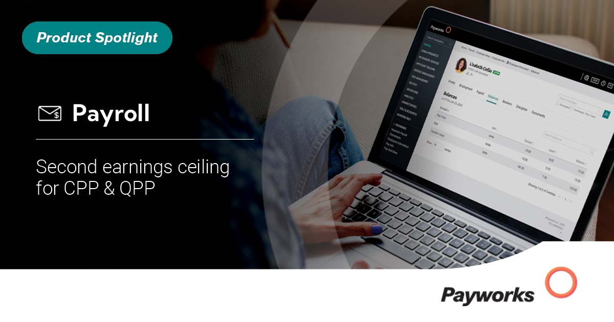 Payworks's tweet image. How easy is it to complete #CPP2 &amp;amp; #QPP2 requirements w/ us? Once an employee starts to contribute to the 2nd earnings ceiling, additional lines on #Payroll Reports will show CPP2/QPP2 Employee &amp;amp; CPP2/QPP2 Employer w/in our application: hubs.ly/Q02HSvlC0.