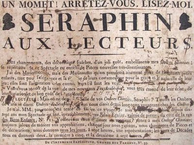RealPreCinema's tweet photo. Body Shadows as they were called, formed a part of the Seraphin Shadow Theatre programme.
They were seen in #Spain in the first half of the century, and one of the few written accounts I have found is in L’Heureuse #Pêche (Happy Fishing), published in #Paris in 1767. https://t.co/RtKAlH5pe5